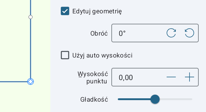 Inspektor z zaznaczonym punktem terenu.