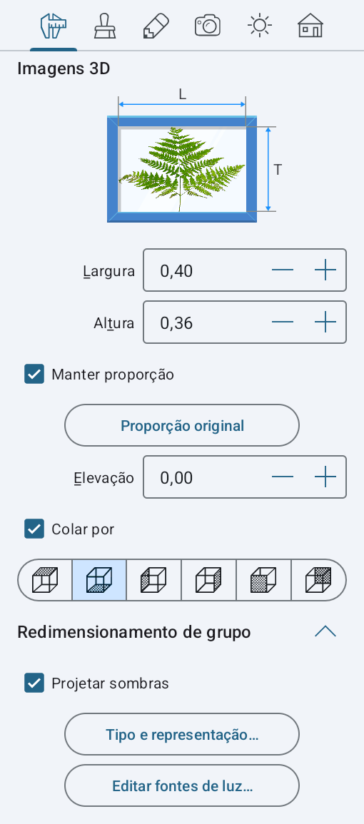 Parâmetros das Imagens 3D