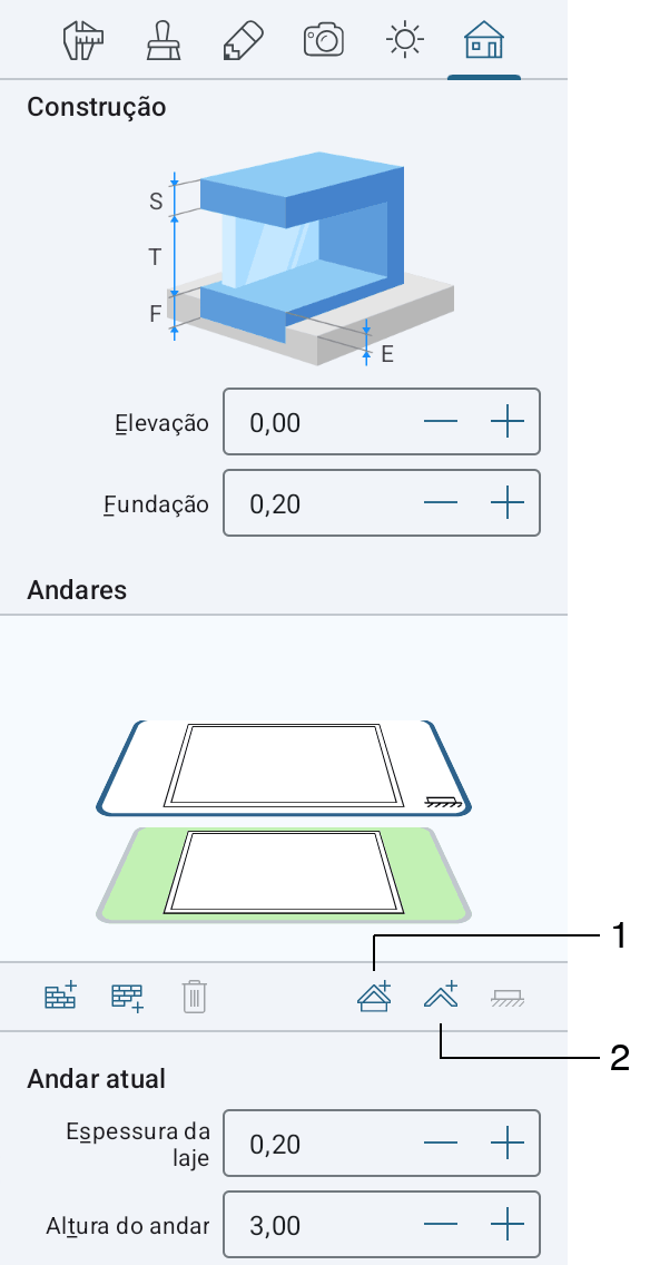 Adicionando telhados