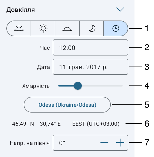 Налаштування довкілля в Інспекторі