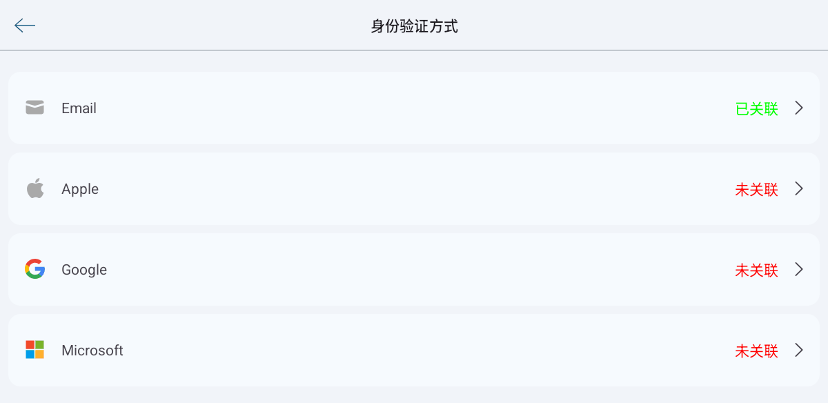 “身份验证方式”部分