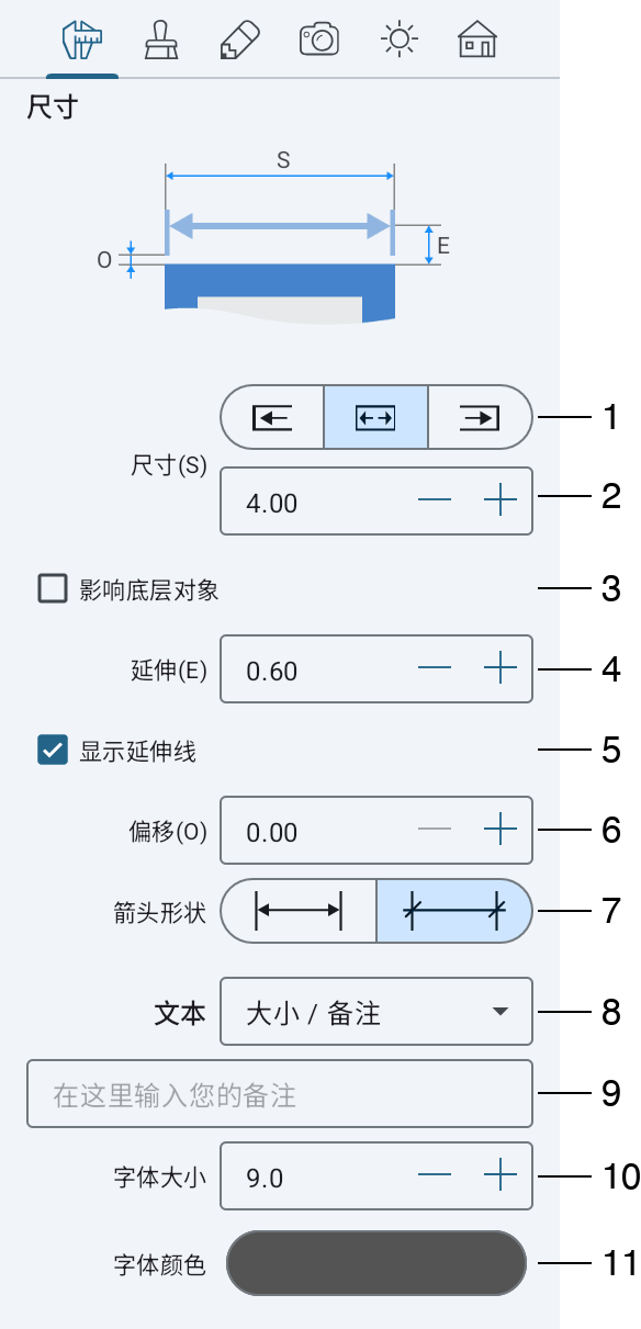 尺寸属性