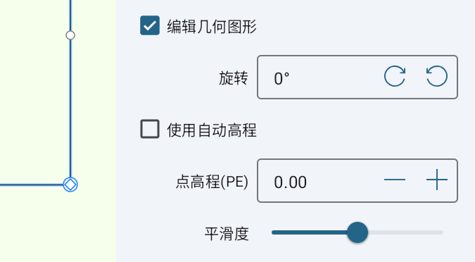 选中地形点时的检查器。