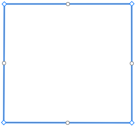 Elevation Line in the edit mode showing its handles.