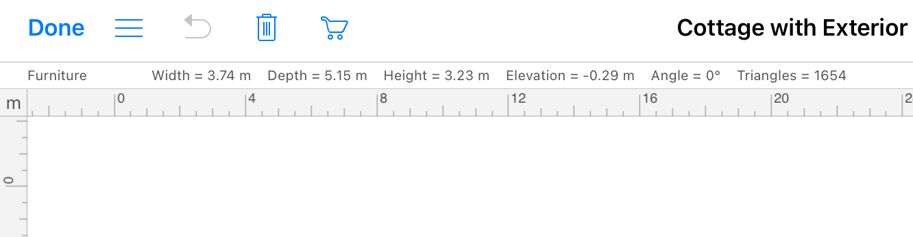 Rulers in the 2D view.