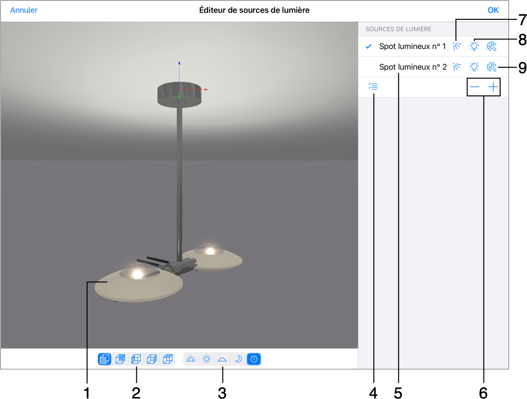 Éditeur de source de lumière