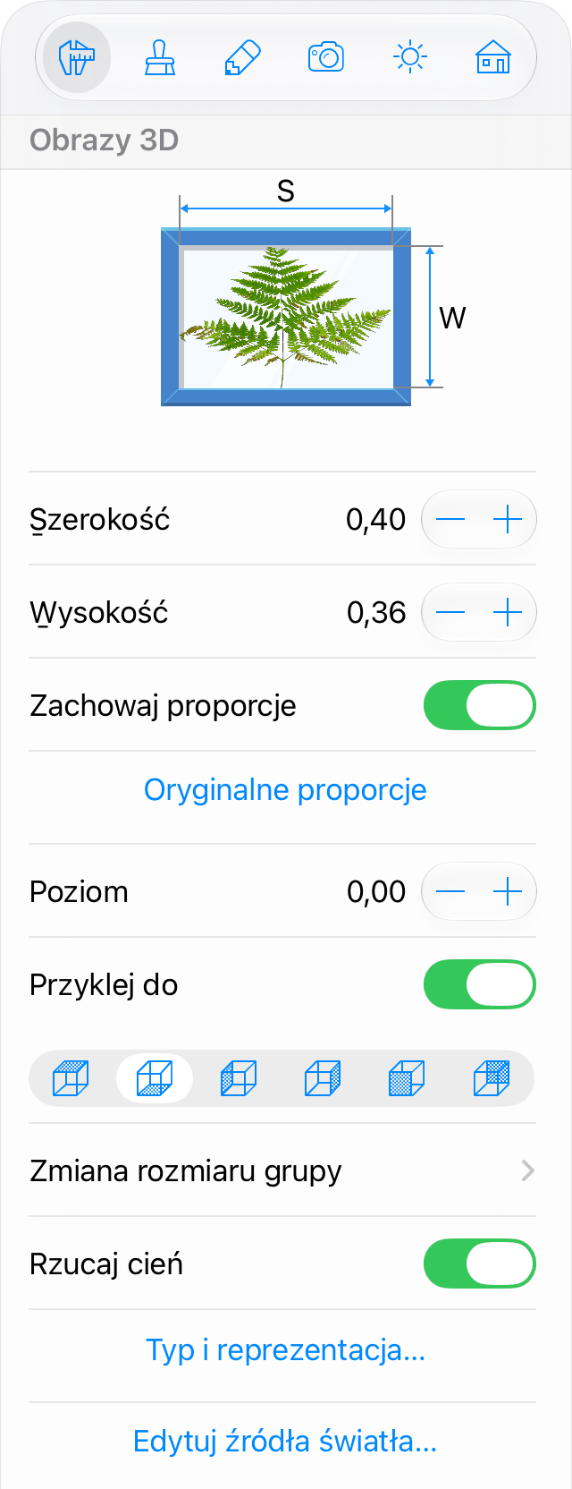 Parametry obrazów 3D