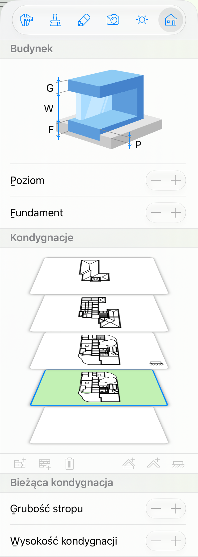Podgląd poziomu Działki w Inspektorze.