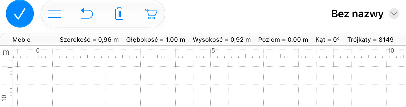 Linijki w widoku 2D.
