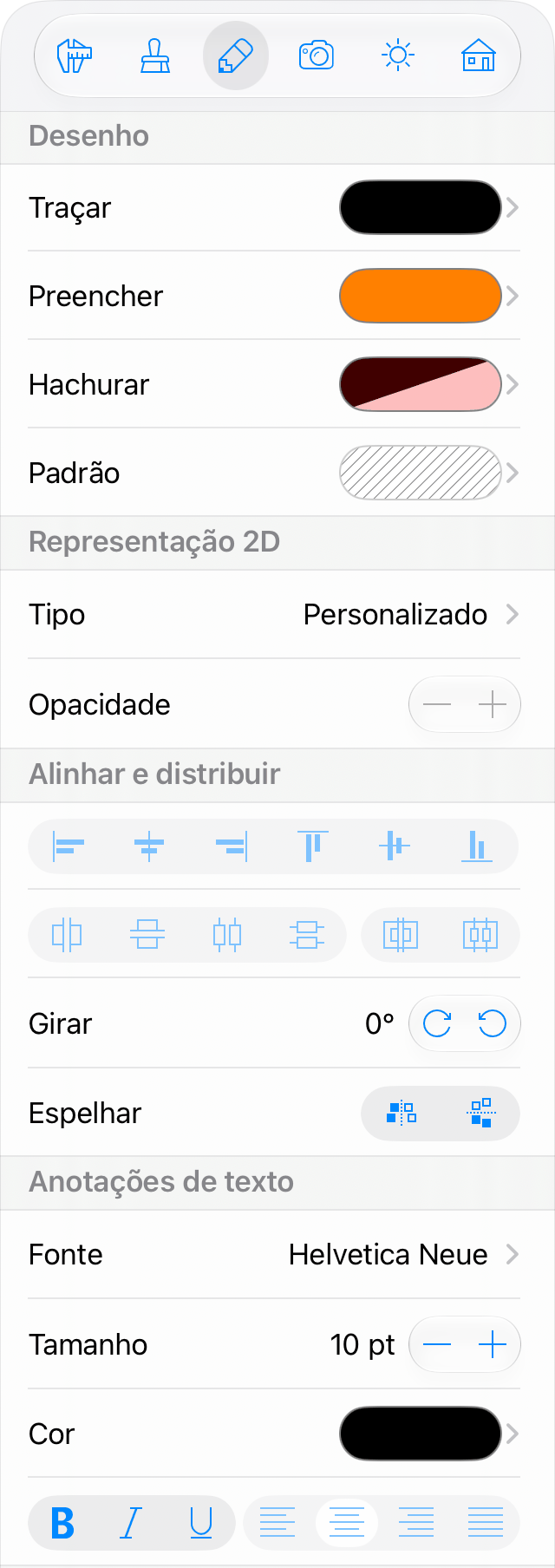 Ferramentas de formatação de texto