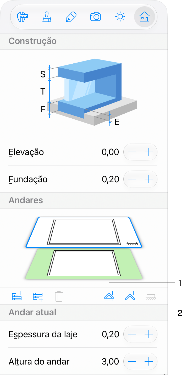 Adicionando telhados