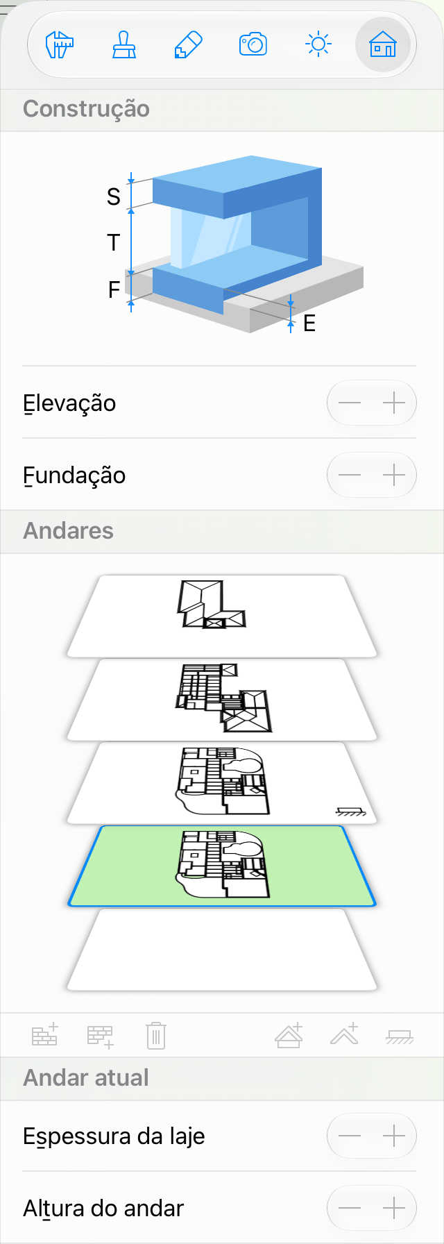 A visualização do nível do Lote no Inspetor.