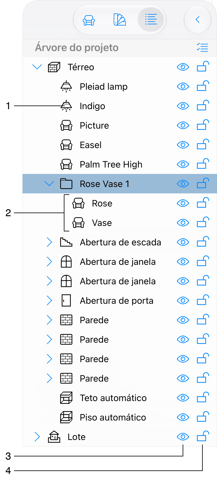 Árvore do Projeto