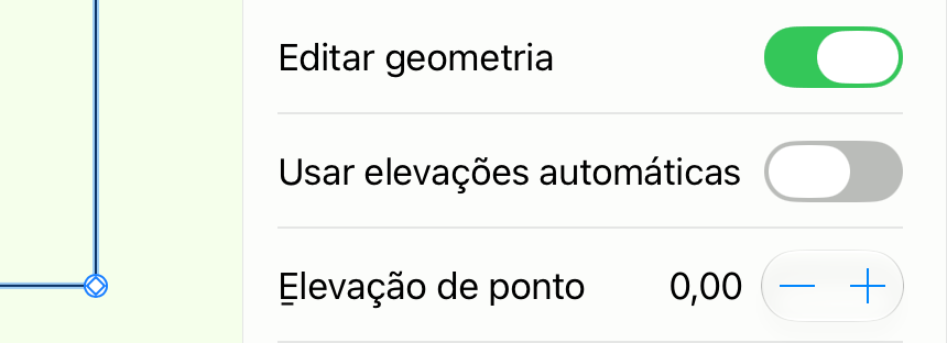 O Inspetor com um ponto do terreno selecionado.