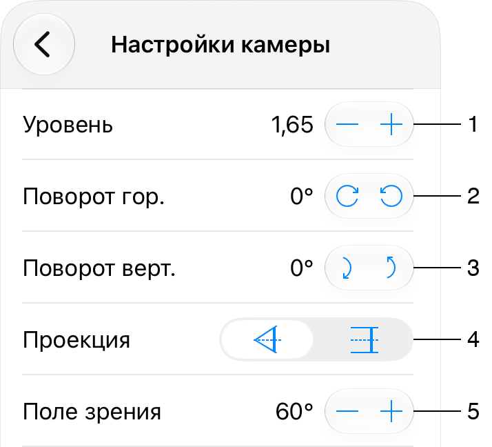 Настройки камеры