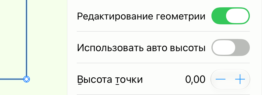 Инспектор с выбранной точкой объекта поверхности земли.