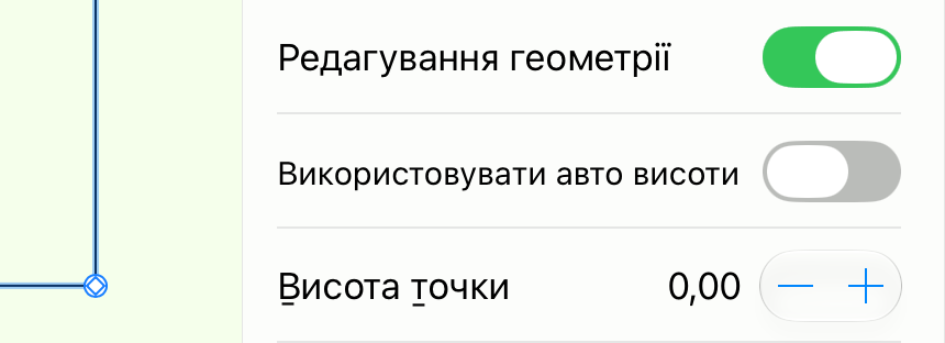 Інспектор з вибраною точкою об’єкта поверхні землі.