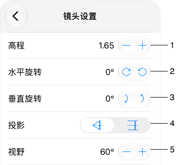 镜头设置