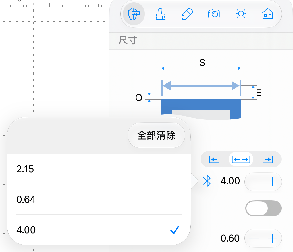 测量值列表