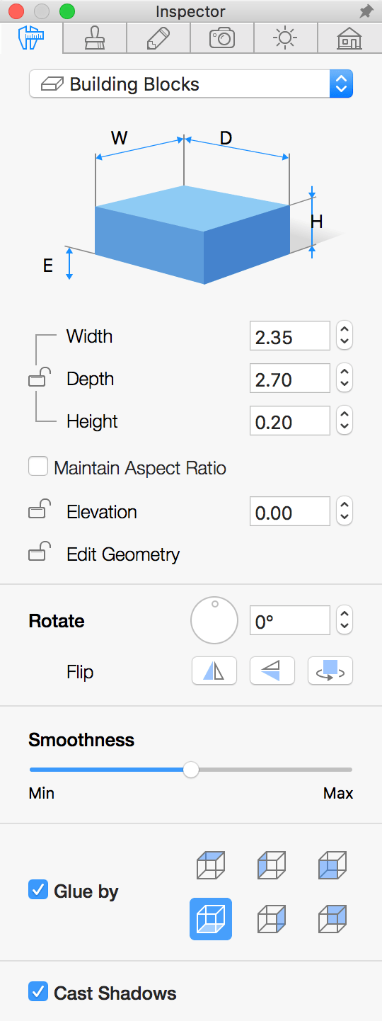 Building Block Parameters