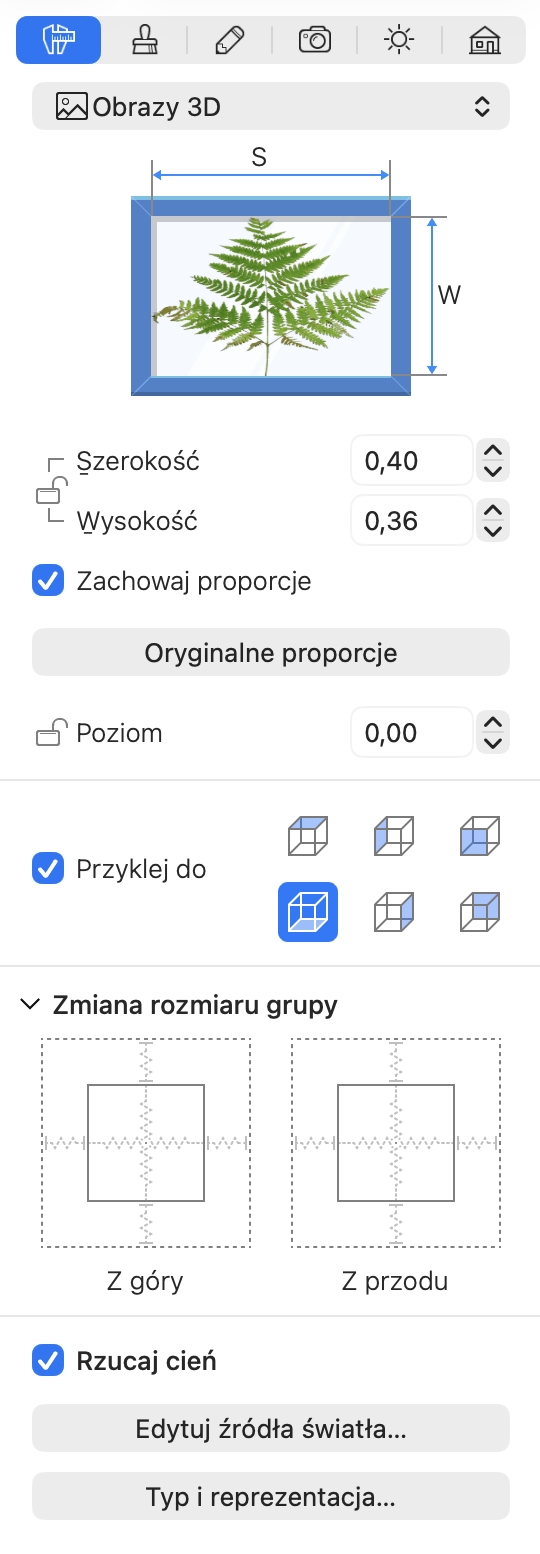 Parametry obrazów 3D