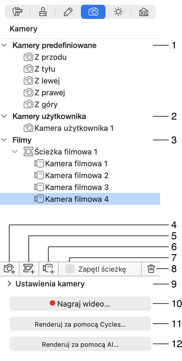 Właściwości kamery