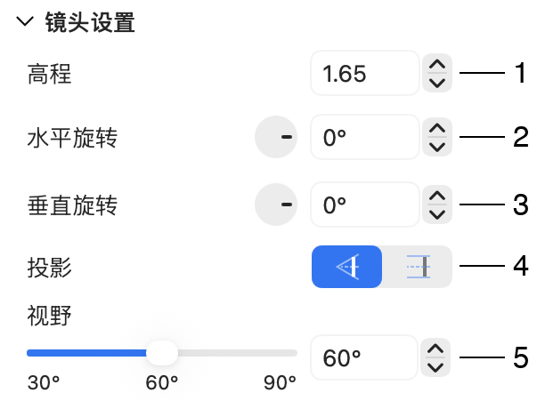 镜头属性