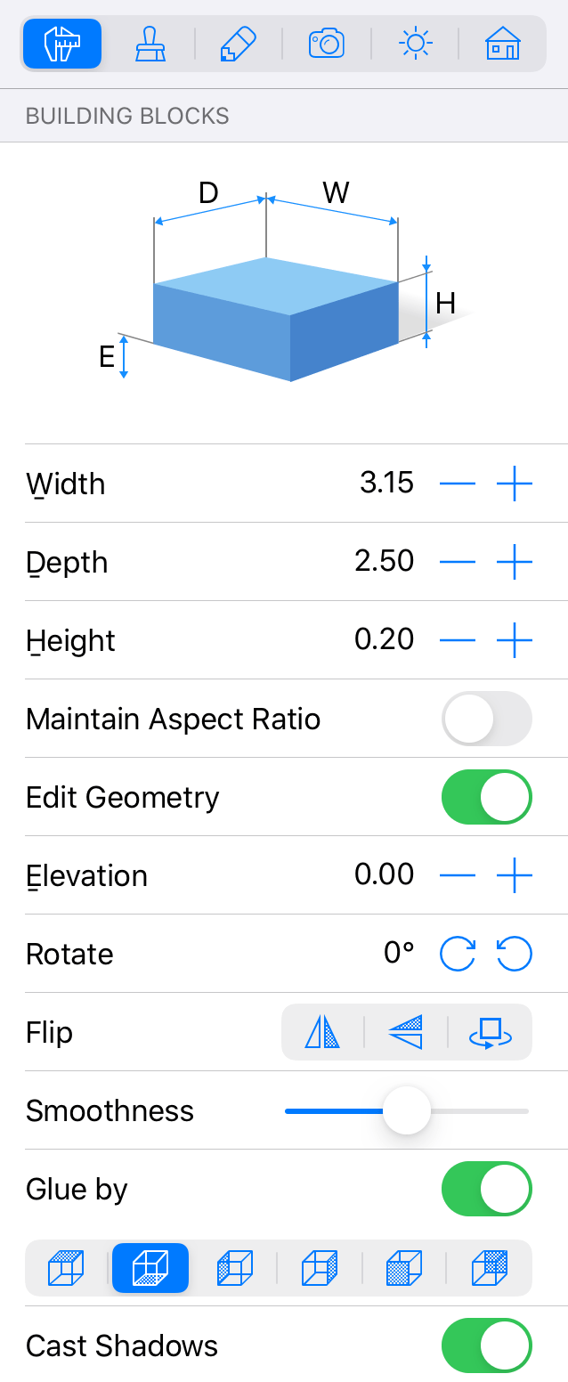 Building Block Parameters