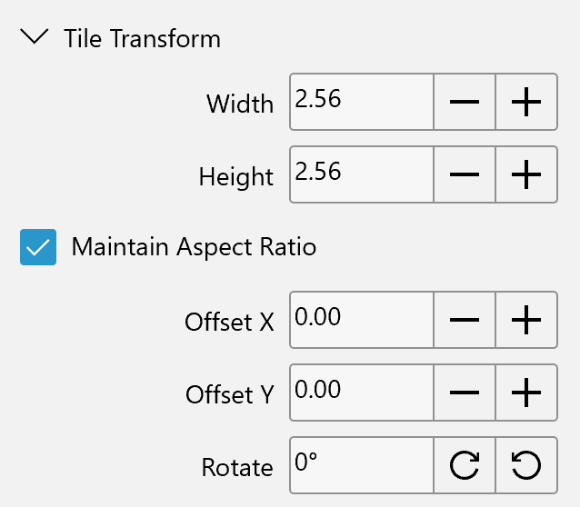 Tile Transform tools